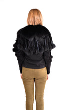 Load image into Gallery viewer, Fox fur cape with fringes