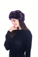 Load image into Gallery viewer, Knitted rex rabbit headband &amp; neck warmer