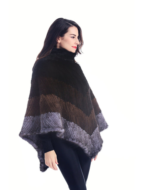 Buy Handmade Knitted Mink Poncho Online Volare New York