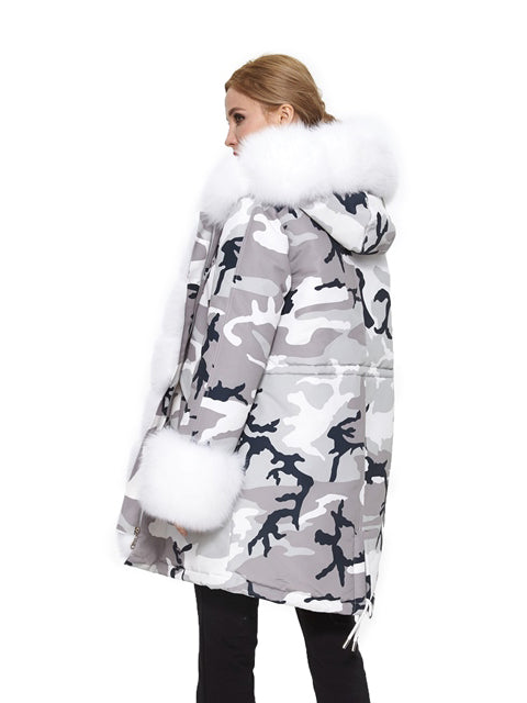 Buy Camouflage Fox Parka With Hood Online Volare New York