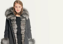 Load image into Gallery viewer, Silver fox parka