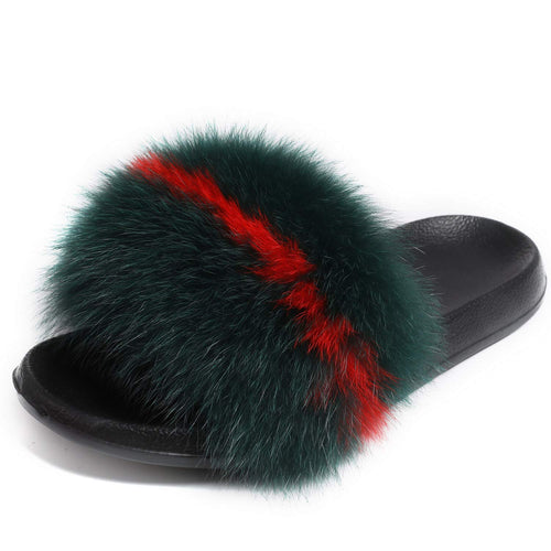 Fox fur slides