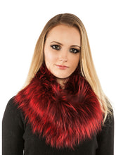 Load image into Gallery viewer, Knitted fox infinity scarf