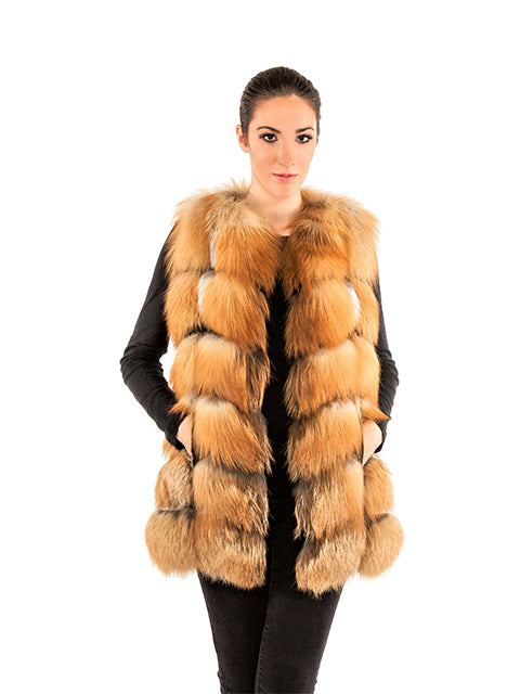 Barami Tan Rabbit Fur Vest - Size: 4