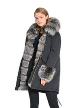 Load image into Gallery viewer, Silver fox parka